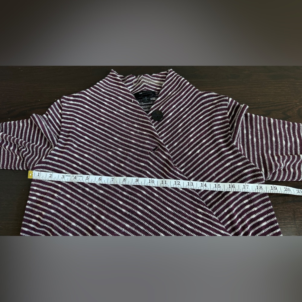 Ab Studio Wine Red Silver Glitter Button Wrap Car… - image 7